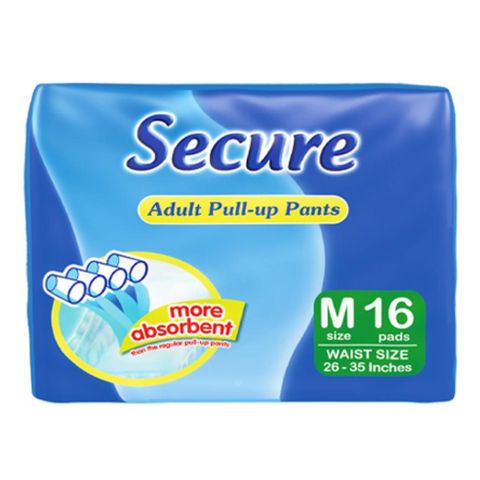 Secure Adult Pull-up Pants Medium 16 Pieces