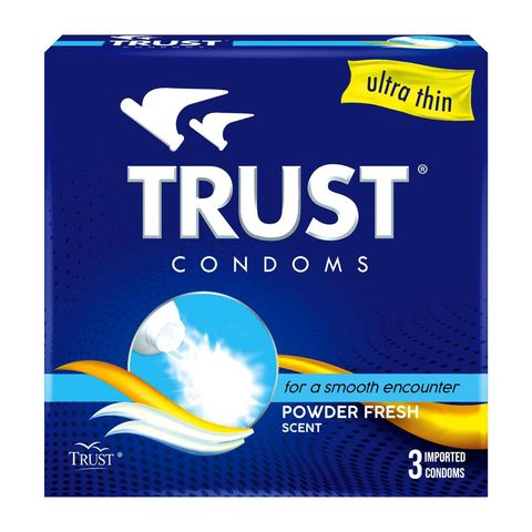 Trust Condoms Ultra Thin Powder Fresh Scent (3 Pieces) 1 Box