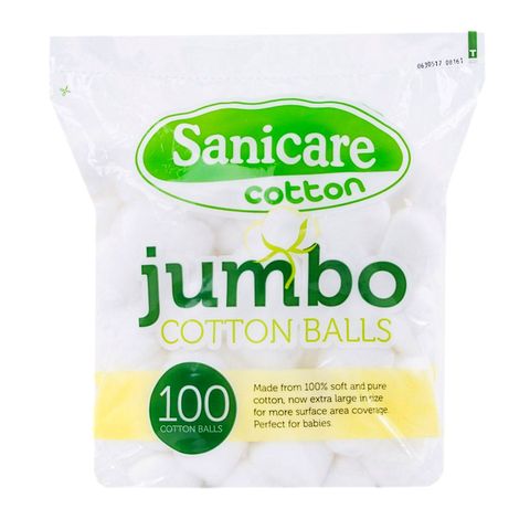 Sanicare Jumbo Cotton Balls 100 Pieces