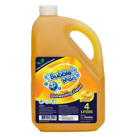 Bubble Man Dishwashing Liquid Lemon 4L