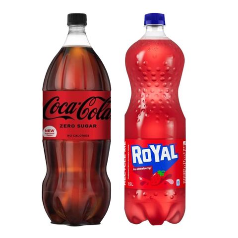 Coke Zero Bottle 1.5L + Royal Tru-strawberry 1.5L