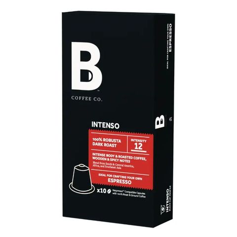 B Coffee Co. Intenso Espresso Nespresso Compatible Coffee Capsules 10 Pieces