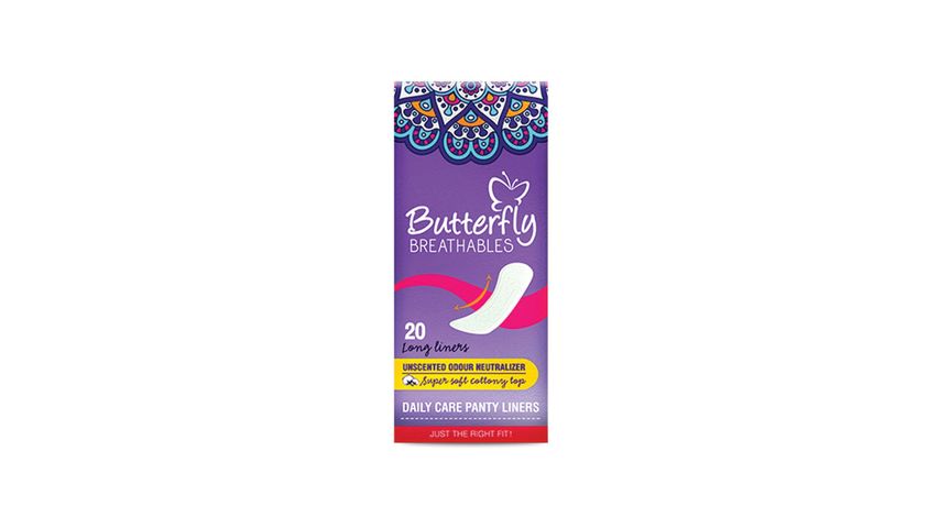 Butterfly Breathables Panty Liners 20 Pieces