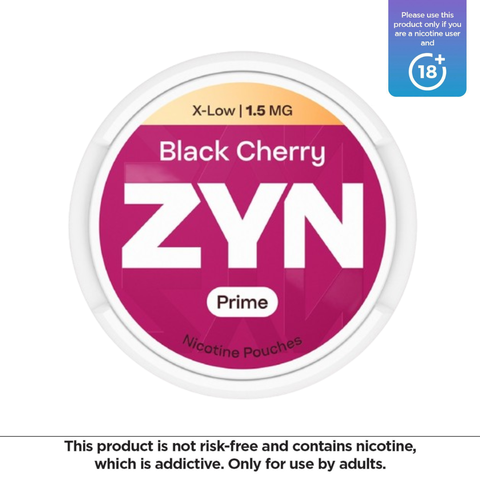 ZYN Prime Black Cherry 1.5mg X-Low Nicotine Pouches 1 Can