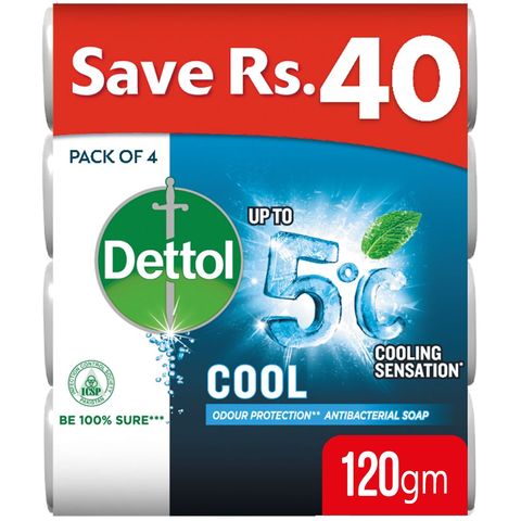 Dettol Soap Cool 120g - Pack of 4