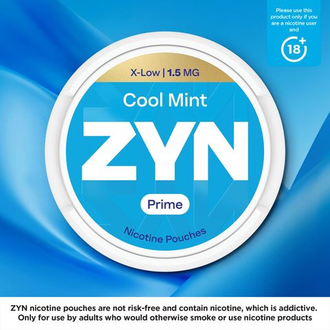 ZYN Prime Cool Mint 1.5mg X-Low Nicotine Pouches 1 Can