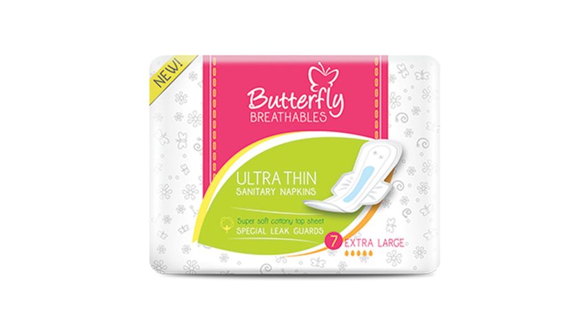 Butterfly Breathables Pads Xl 7Pcs Super Soft