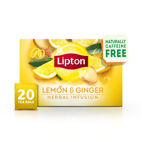 Lipton Herbal Infusion - Lemon & Ginger Tea - 20 Envelope Tea Bags