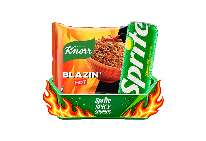 Sprite Can 250ml + KNORR BLAZING NOODLES 102G