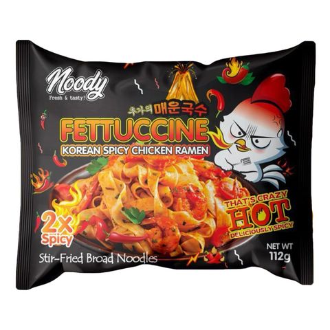 Noody Hot Spicy Chicken Fettuccine (2x Spicy) Black 112g