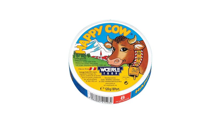 Happy Cow Regular Cheese Wheel Imported Portion ( 8 Pieces) 120g