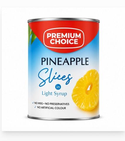 Premium Choice Pineapple Slices in Syrup 520g
