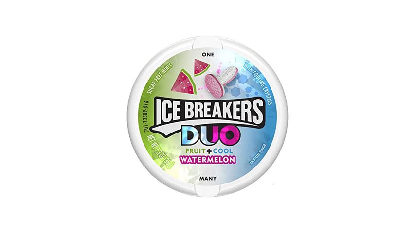 Hershey's Ice Breakers Mints Duo Fruit & Cool Watermelon Sugar Free 36g (Imported)