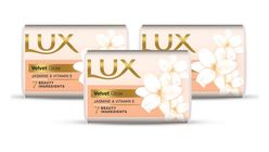 LUX VELVET TOUCH WHITE SOAP BAR 100G TRIO