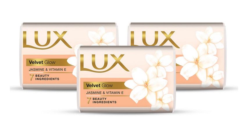LUX VELVET TOUCH WHITE SOAP BAR 100G TRIO