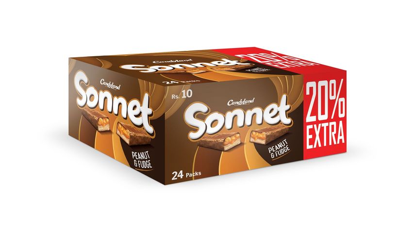 Candyland Sonnet with Peanut & Fudge (Rs 240) Box 24 Pieces