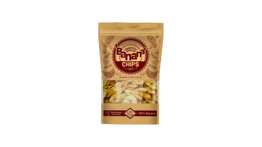 Snakitos Premium Quality Banana Chips Flavoured Barbeque 1 Unit