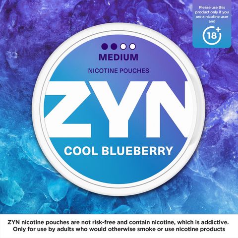 ZYN Cool Blueberry 6mg (2 Dot) Medium Nicotine Pouches 1 Can