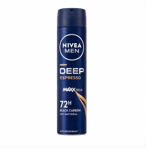 NIVEA MEN Deep Espresso 72H Black Carbon Anti-Perspirant Spray