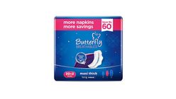 Butterfly Breathables Maxi Thick Sanitary Pads Long Trio Pack 32 Pieces