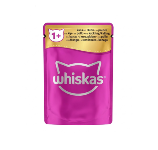 Whiskas 1+ poultry feast in jelly with chicken 85G