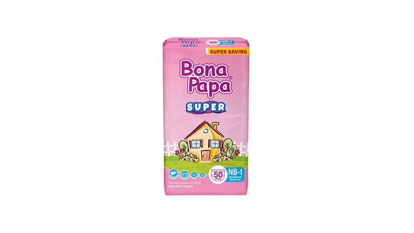 Bona Papa Super Baby Diapers Newborn 50 Pieces
