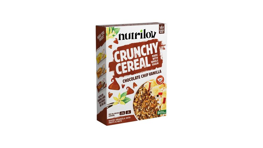 Nutrilov Crunchy Cereal Chocolate Chip Vanilla Small Box