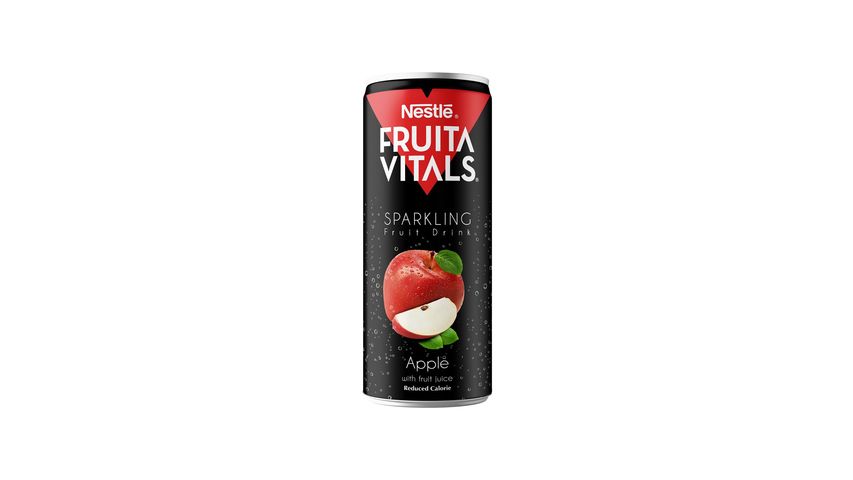 Nestle Fruita Vitals Apple Sparkling Fruit Drink Can 1 Piece