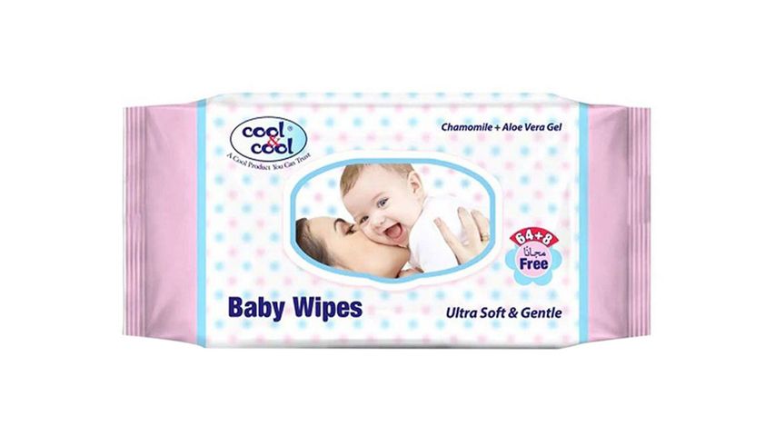 Cool & Cool Baby Wipes 64 + 8 Pieces