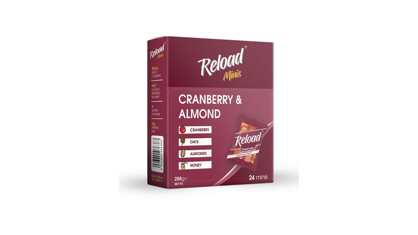 Reload Granola Minis Cranberry & Almond Box