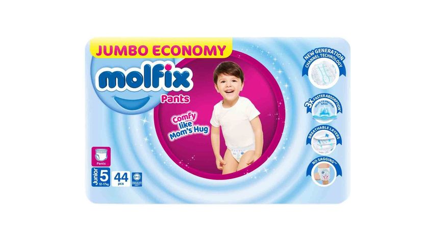 Molfix Diaper Pants Junior Jumbo Pack Size 5 (12-17kg) 44 Pcs