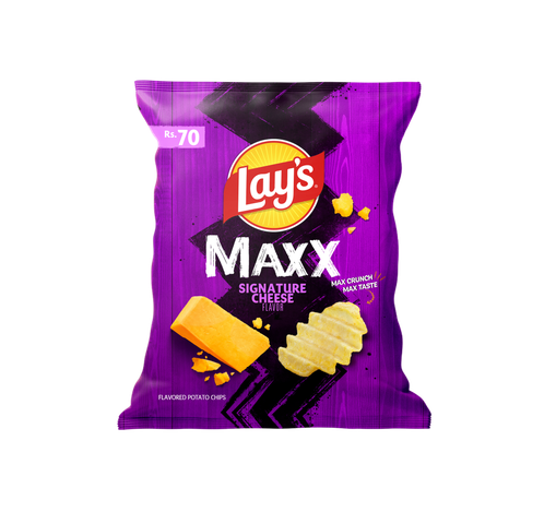 Lay's Maxx Signature Cheese Rs. 70 ( The new & Old packaging will be shipped out� randomly )