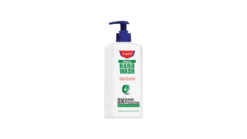 English Neem Handwash Bottle With Pump 250ml