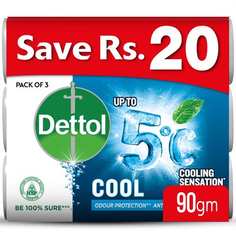 Dettol Soap Cool 90g - Pack of 3