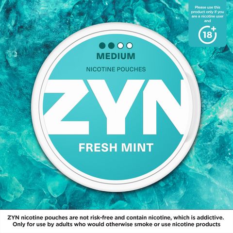 ZYN Fresh Mint 6mg (2 Dot) Medium Nicotine Pouches 1 Can