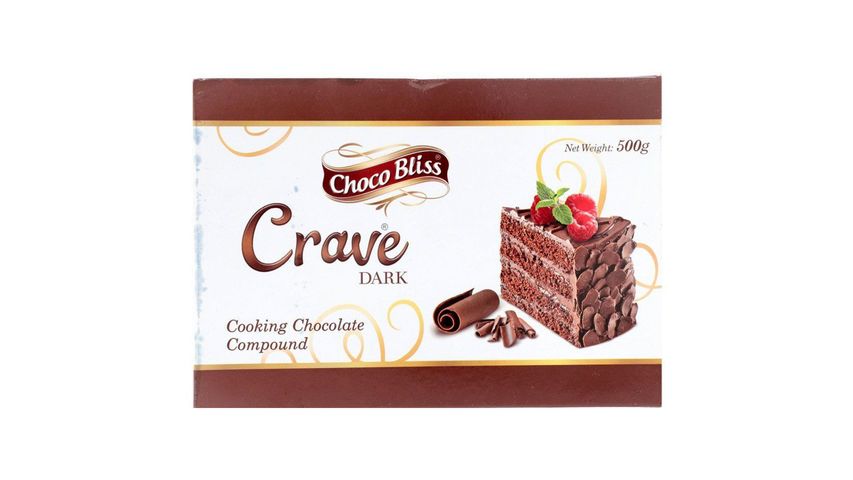 Choco Bliss Crave Cooking Chocolate 500Gm Dark