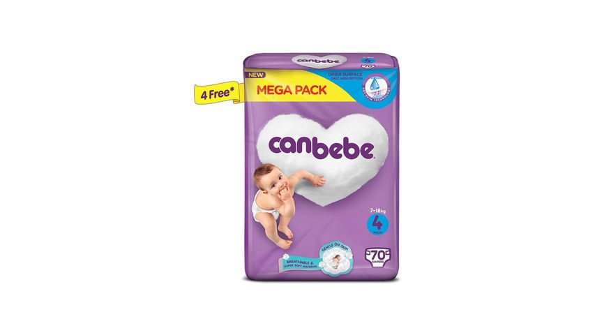 Canbebe Baby Diapers Maxi Mega Size 4 (7 - 18Kg) 70 Pieces