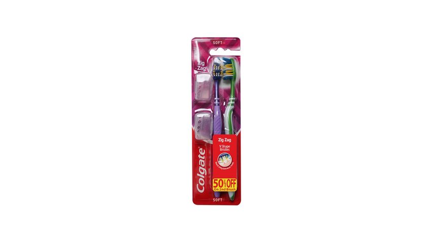 Colgate Zig Zag Toothbrush Twin Pack (Soft) 1 Packet