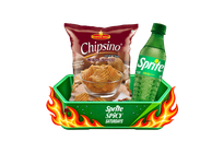 Sprite Bottle 350ml + Chipsino Crinkle Spicy Potato Chips Budget Pack