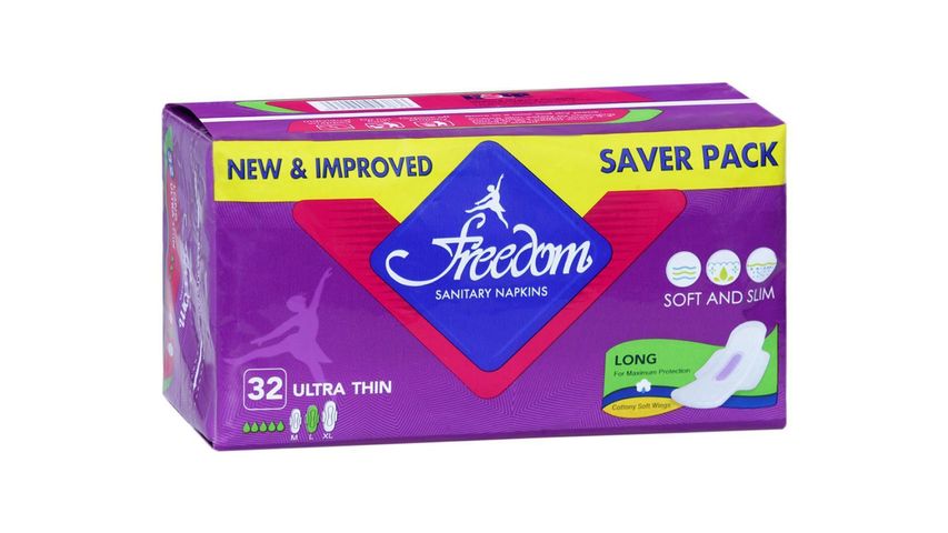 Freedom Sanitary Pads Ultra Thin Long 32 Pieces