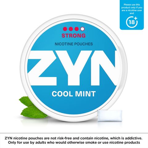 ZYN Cool Mint 11mg (3 Dot) Strong Nicotine Pouches 1 Can