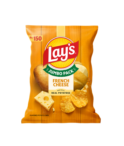 Lay's Chips French Cheese Jumbo Rs. 150 (The new and old packaging will be shipped out randomly)