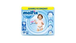 Molfix Diaper Jumbo Pack Extra Large Size 6 (15kg+) 38 Pcs