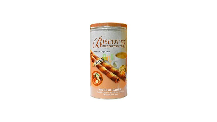 Biscotto Wafer Sticks Chocolate Hazelnut Tin 370g (Imported)