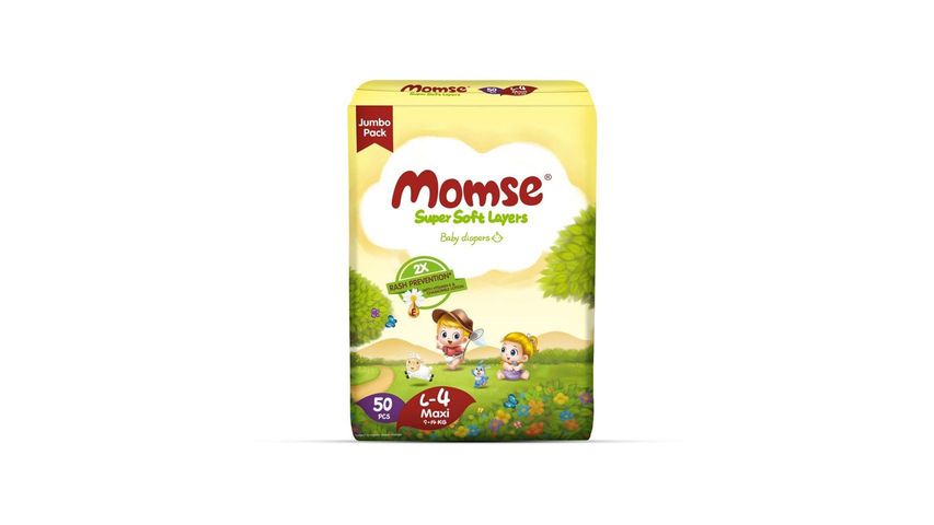 Momse Jumbo Diaper Size 4 Large 50 Pieces