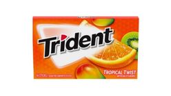Trident Tropical Twist Sugar Free Gum (Imported) 14 Pieces