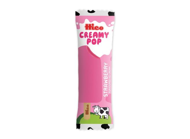 Hico Ice Cream Creamy Pop Strawberry 1 Unit