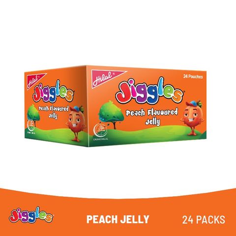 Hilal Jiggles Peach Jelly 24 Pieces