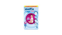 Molfix Diaper Pants Extra Large Midi Jumbo Pack Size 3 (6-11kg) 56 Pcs