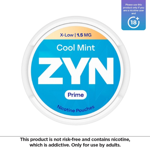 ZYN Prime Cool Mint 1.5mg X-Low Nicotine Pouches 1 Can